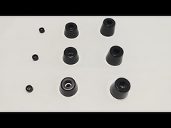 Ống lót cao su đúc tùy chỉnh OEM, giảm xóc, hình trụ, màu đen